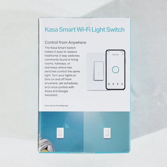 NEW Kasa Smart Wi-Fi Light Switch 3 Way HS210 2.4GHz Wi-Fi - Needs Neutral Wire - Picture 3 of 6